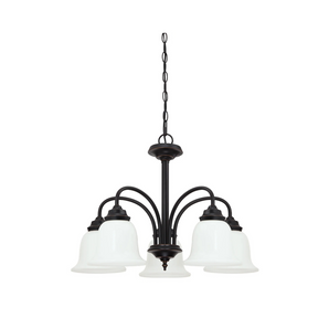 WESTINGHOUSE LIGHT FIXTURES HARWELL 5-LT CHANDELIER AMB. BRONZE