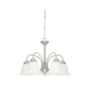 WESTINGHOUSE LIGHT FIXTURES HARWELL 5-LT CHANDELIER BRUSHED NICKEL