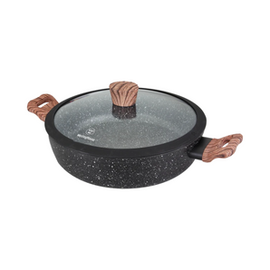 WESTINGHOUSE LOW CASSEROLE WITH GLASS LID FORGED ALUMINUM 28CM
