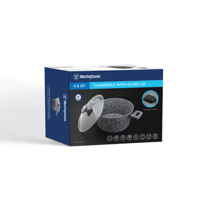 WESTINGHOUSE 24cm Forged Aluminum Casserole with glass lid