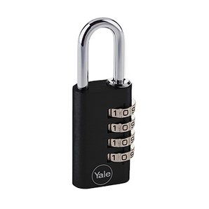 PADLOCK COMBINATION 4-DIGIT ALUMINUM 28.5MM BLACK