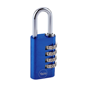 PADLOCK COMBINATION 4-DIGIT ALUMINUM 28.5MM BLUE