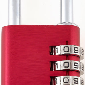 PADLOCK 4-DIAL ALUMINUM 38MM 30MM SKL RED