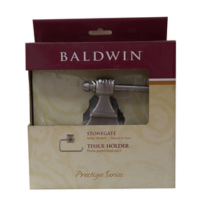 Baldwin Stonegate Tissue Holder Single Post Satin Nickel