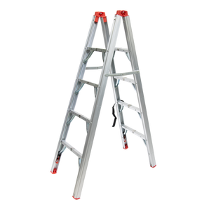 4-STEP ALUMINUM STICK LADDER 2 FOLDS