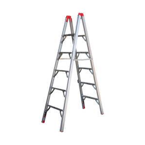 6-STEP ALUMINUM STICK LADDER 2 FOLDS