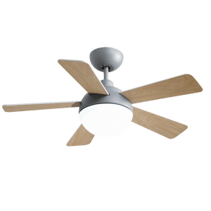 RAKIA 5-BLADE CEILING FAN WITH LED LIGHT 52" GRAY