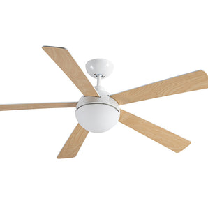 RAKIA 5-BLADE CEILING FAN WITH LED LIGHT 52" WHITE