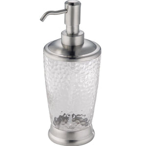 Rain Soap Pump 3.25X8.25 Clear/Brushed Stainless Steel