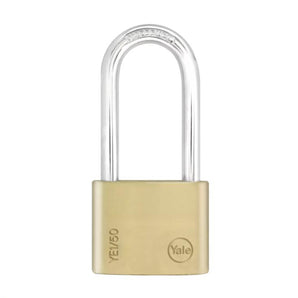 ESSENTIAL BRASS. PADLOCK 50MM LONG SHACKLE