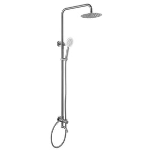 ROUND ON-WALL SHOWER SYSTEM STAINLESS STEEL