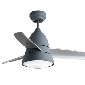 ANORE 3-BLADE CEILING FAN WITH LED LIGHT 36" GRAY