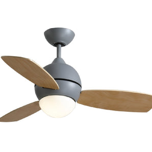 AZURE 3-BLADE CEILING FAN WITH LED LIGHT 36" GRAY