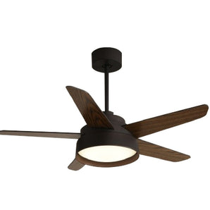 AMAIA 5-BLADE CEILING FAN WITH LED LIGHT 52" RUBBED BRONZE