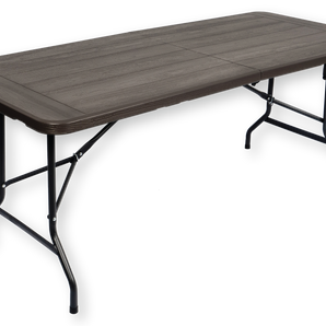 FOLDING TABLE WOOD GRAIN 6FT 180X76X74CM