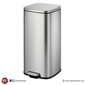 STELLA STEP BIN 30L BRUSHED STAINLESS STEEL