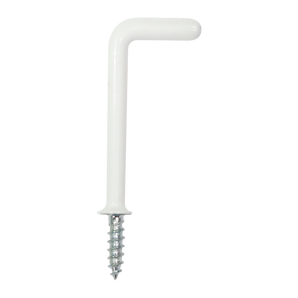 SQUARE HOOK PVC COATED 1-1/4INCHES 20-PC WHITE