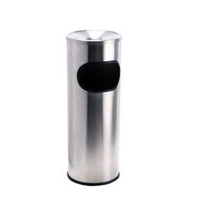 ASHTRAY TRASH BIN 9L BRUSHED STAINLESS STEEL