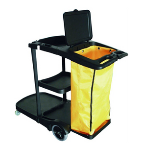 JANITOR CART WITH YELLOW BAG