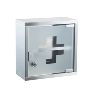 MEDICINE BOX, BRUSHED STAINLESS STEEL