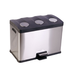 REJOICE RECYCLING BIN 36L BRUSHED STAINLESS STEEL