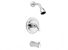TUB AND SHOWER FAUCET IN/W PLUS 1-LEVER HANDLE CHROME