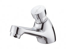 LAVATORY TAP SELF-CLOSE ROUND HANDLE CHROME