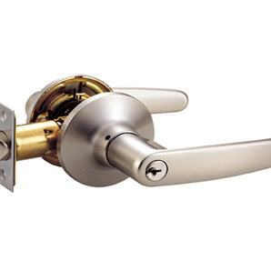 HAWTHORN ENTRANCE TUBULAR LEVERSET SATIN NICKEL