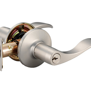 QUEEN ENTRANCE TUBULAR KNOBSET SATIN NICKEL