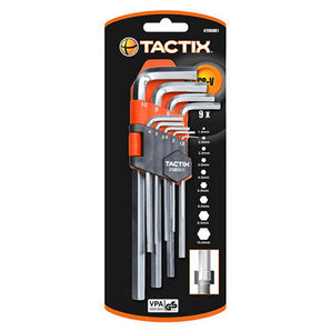 HEX KEY SET LONG 9-PC METRIC