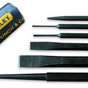 CHISEL & PUNCH SET 6-PC IN BLACK POUCH