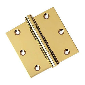 HINGE DOOR 3.5" X 3.5" BRT. BRASS