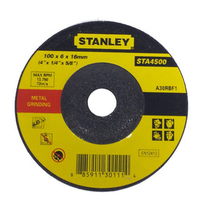 STANLEY Grinding Disc for Metal 100 x 6.0 x 16mm