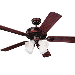 CEILING FAN SWIRL 5-BLD 52" RUSTIC BRONZE