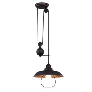 LIGHTING 1-LIGHT PULLEY PENDANT LAMP