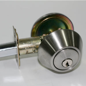 DEADBOLT SINGLE CYLINDER SATIN STAINLESS STEEL