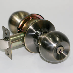 KNOBSET ENTRANCE CAROLINA ANTIQUE BRASS