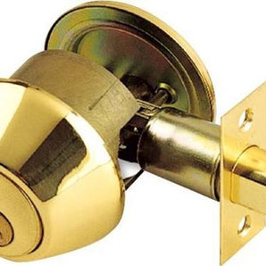 DEADBOLT SINGLE CYLINDER EVOKE ANTIQUE BRASS