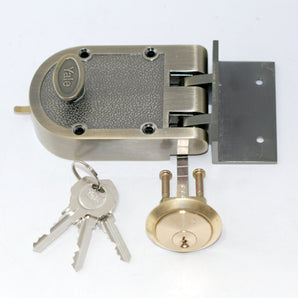 DEADLOCK SINGLE CYLINDER ANTIQUE BRASS