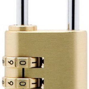 PADLOCK SOLID BRASS 20MM COMBINATION