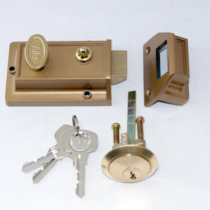 NIGHT LATCH 60MM GOLD LACQUER