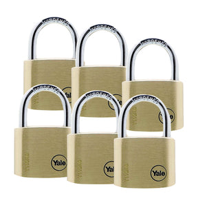 PADLOCK BRASS 41MM 22MM SHACKLE 6PC KA