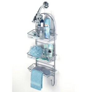 SHOWER CADDY ADJUSTABLE 3-LYR 10.50X29.5 CHR