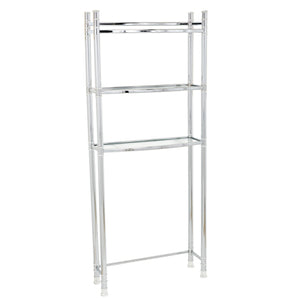 BATH SHELVES 25.5X61 CHR/GLASS